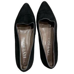 Rylko Sz 8 Suede Grey Flats Contrast Piping Made in Poland Preppy Minimalist